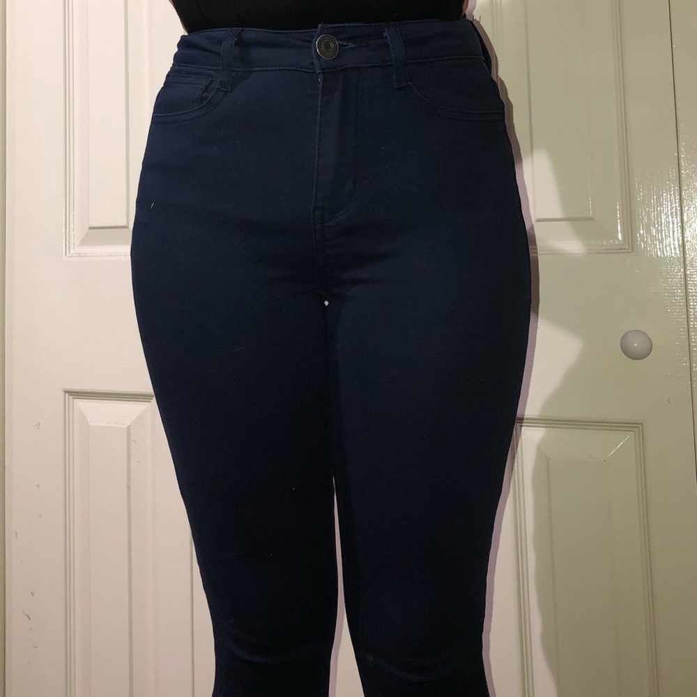 Dark blue jeans
